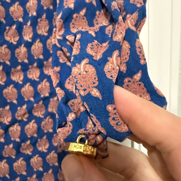 Tory Burch Blue and Tan Patterned Top - Picture 4 of 4